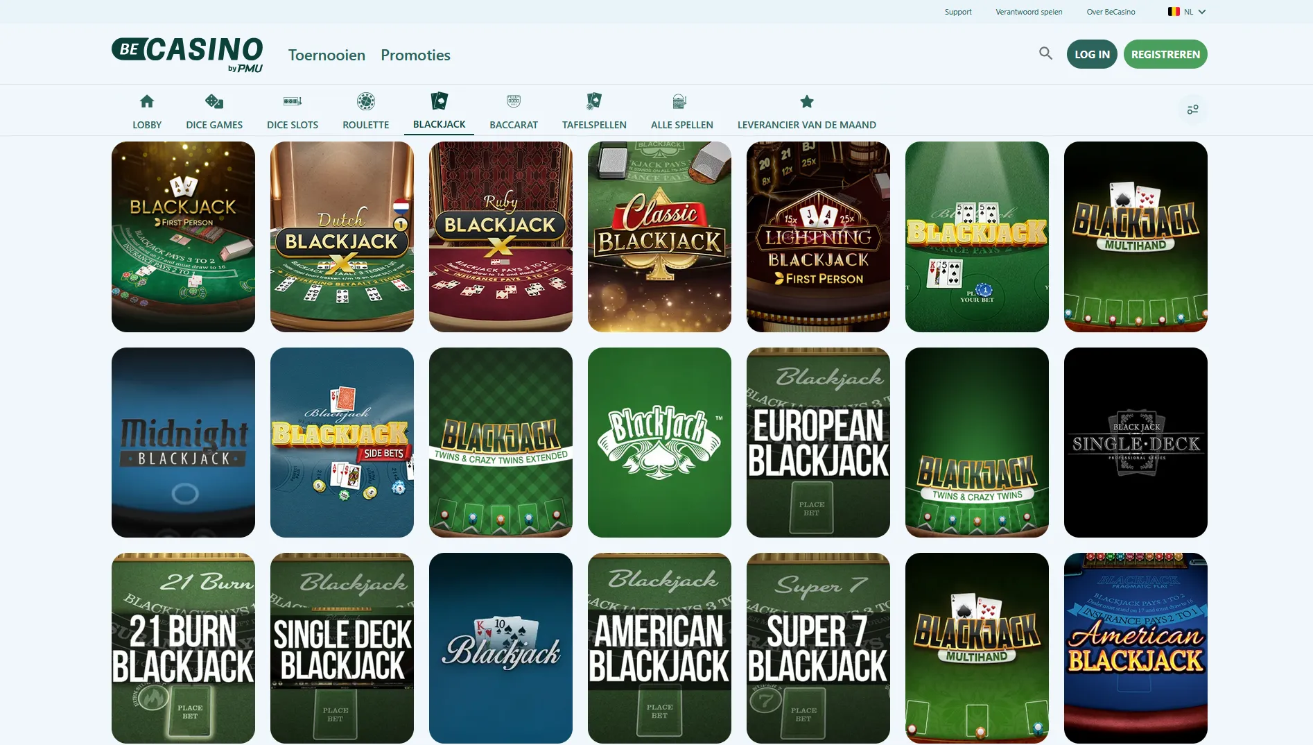 Casino games tafelspellen en live aanbod in België