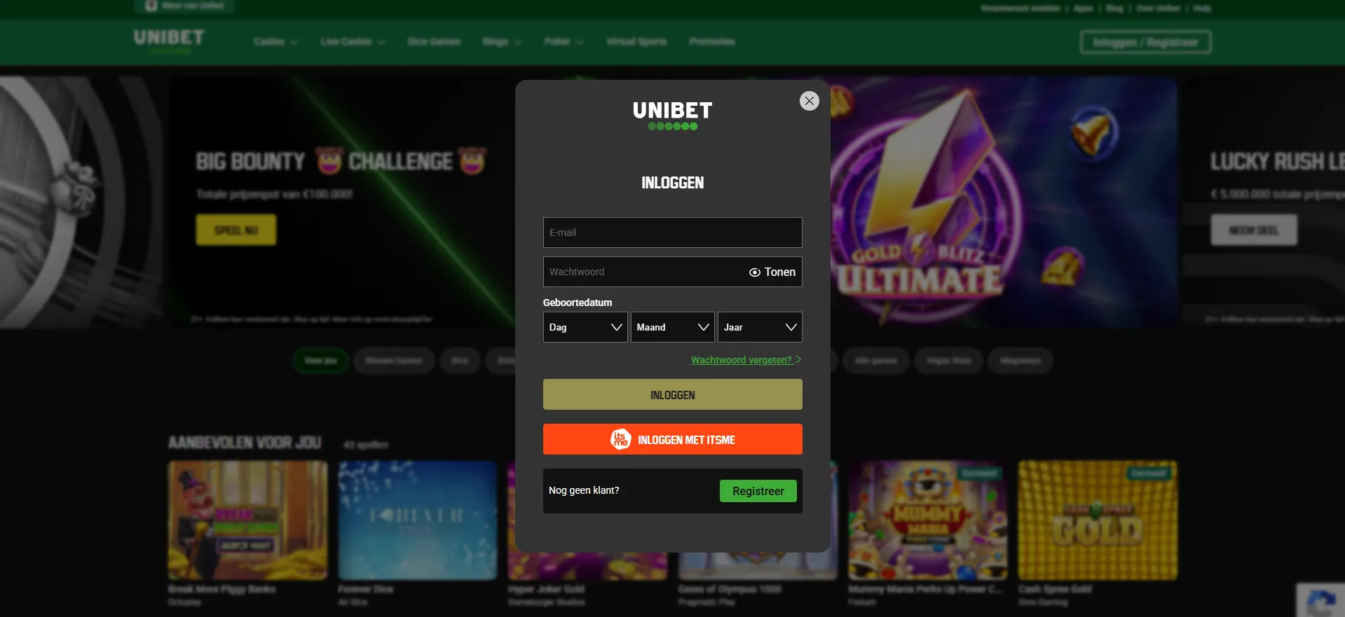 Registratie en KYC-verificatie online casino Belgium